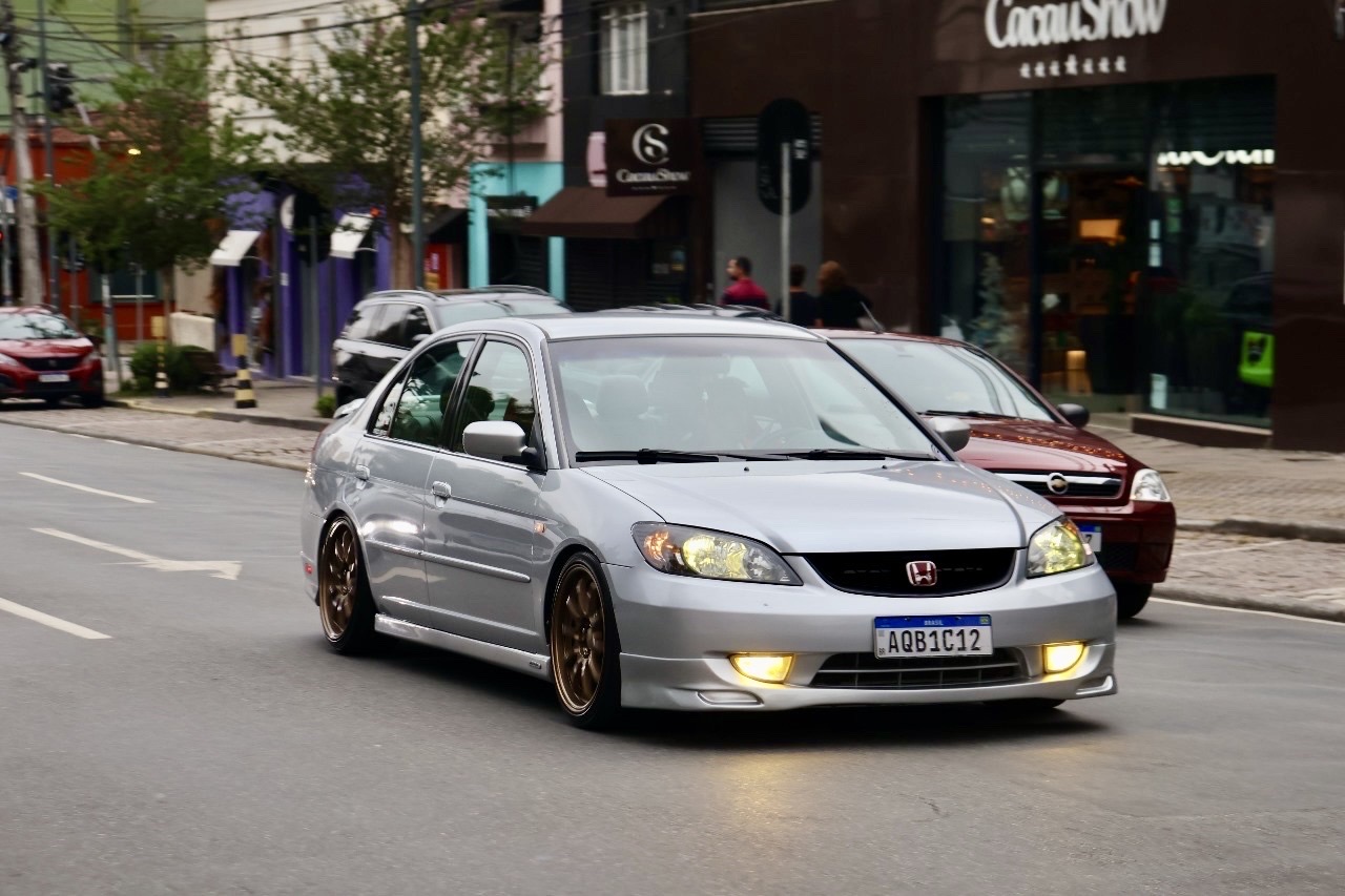 Honda civic on the road