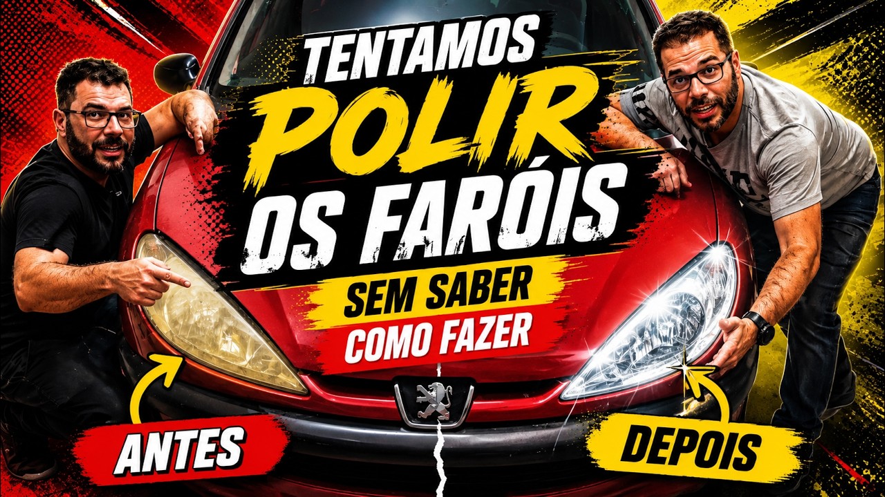 Tentamos POLIR os faróis sem ter a MENOR IDEIA de como fazer.