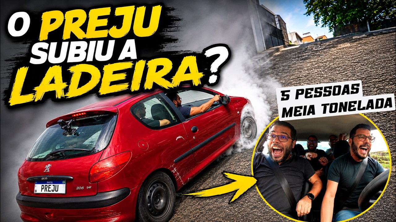 MEIA TONELADA de pessoas e uma LADEIRA PERIGOSA!