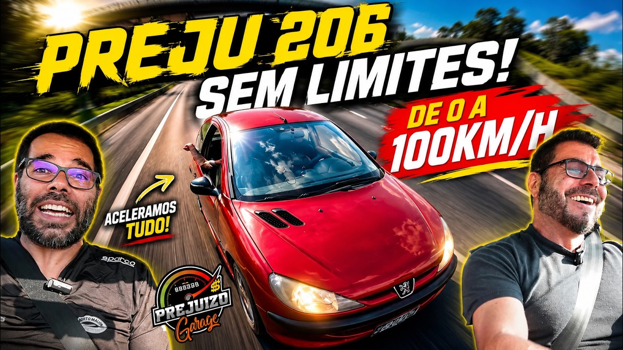 O PREJU 206 ANDA MESMO? Fizemos o 0 a 100km/h!