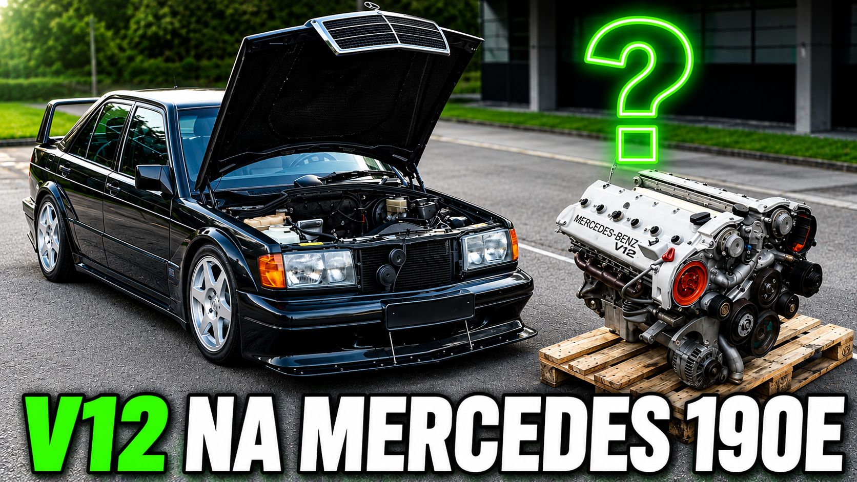 Será que o V12 vai servir na Mercedes 190E?