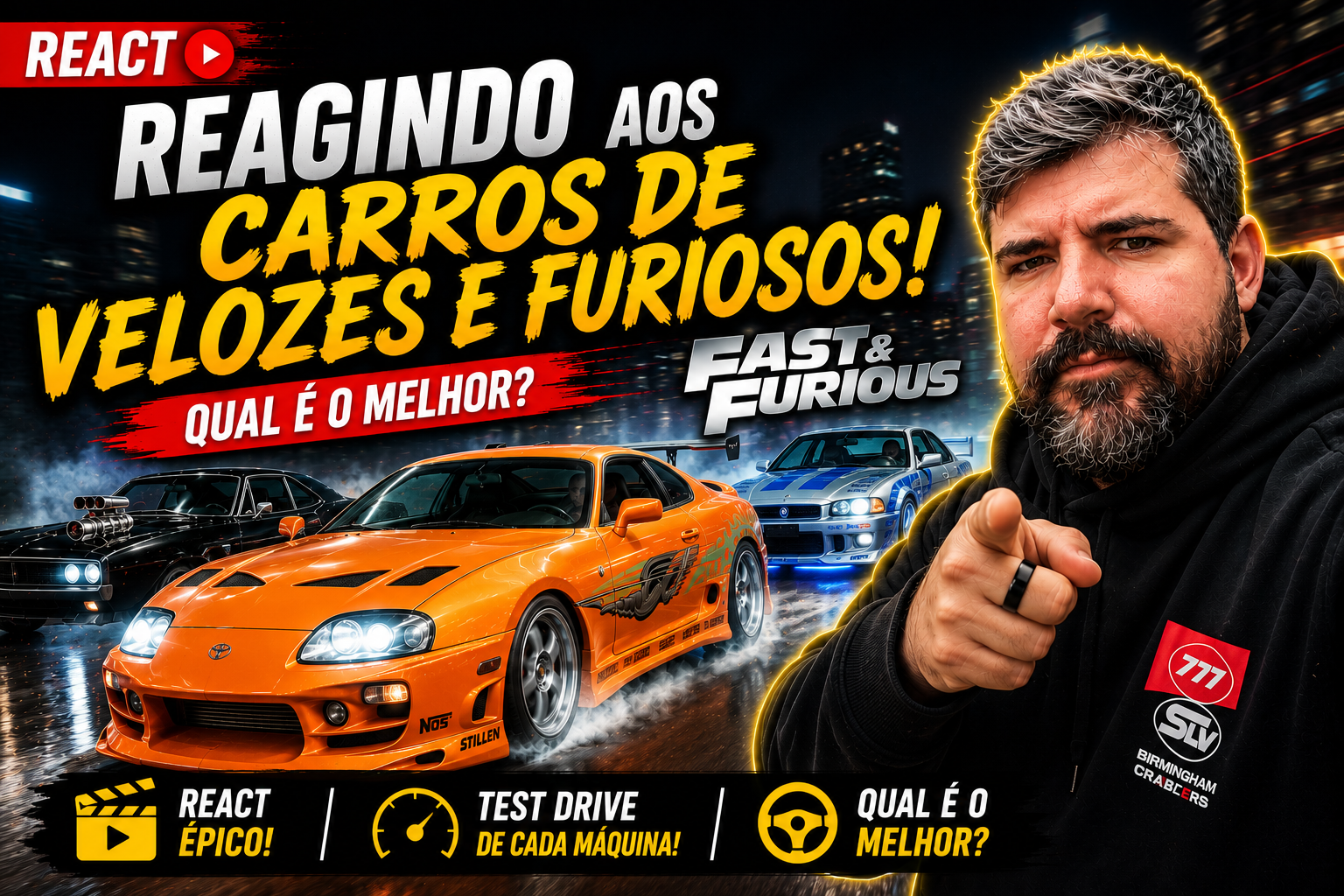 Reagindo ao CARWOW com os carros REAIS do Velozes e Furiosos — o resultado vai te CHOCAR