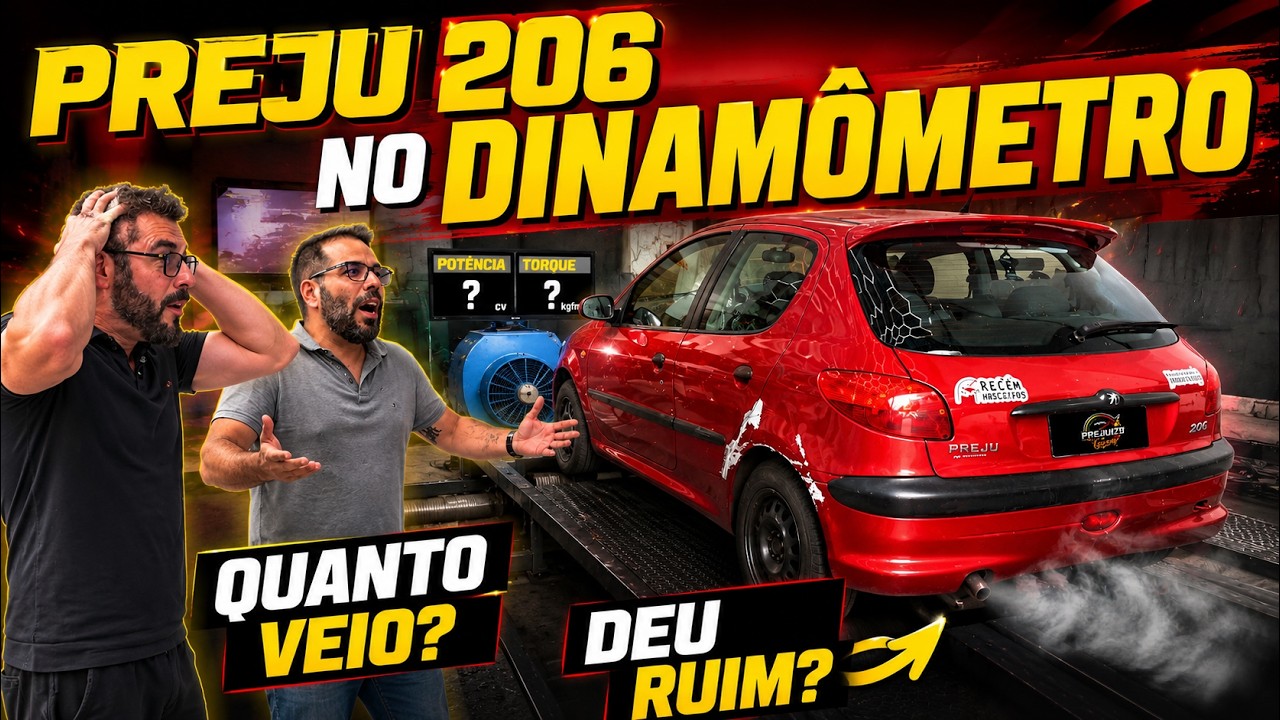 O PREJU 206 explodiu no DINAMÔMETRO?! O resultado assustou